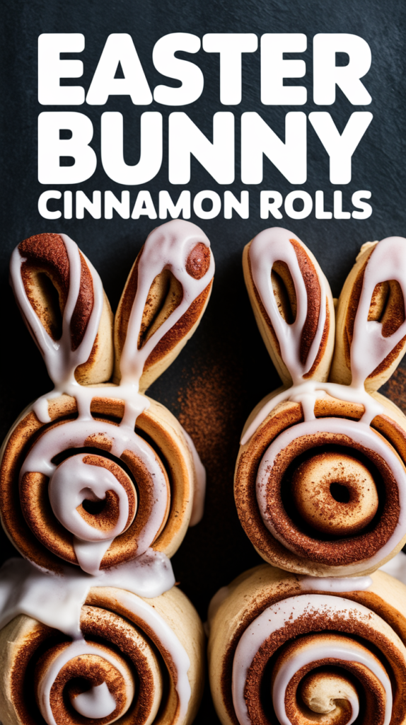 Easter Bunny Cinnamon Rolls 