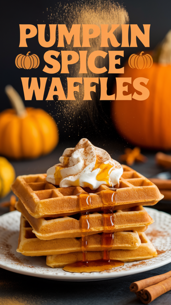 high protein pumpkin spice waffles