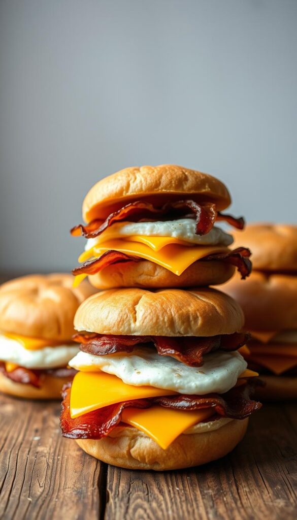 breakfast sandwich stackers