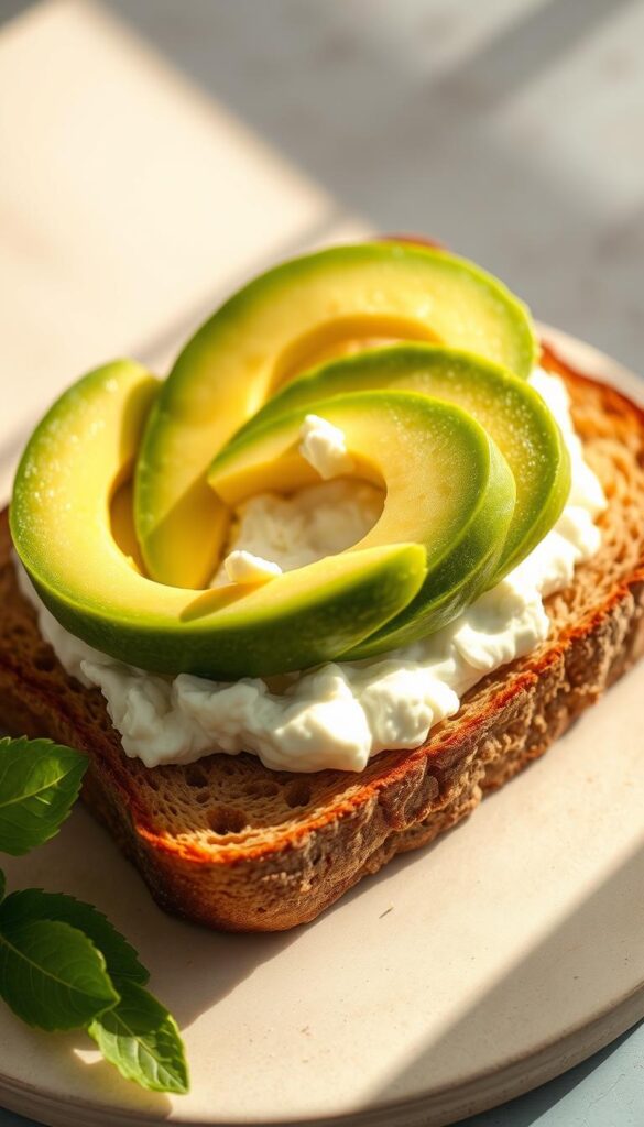 cottage cheese and avocado toast