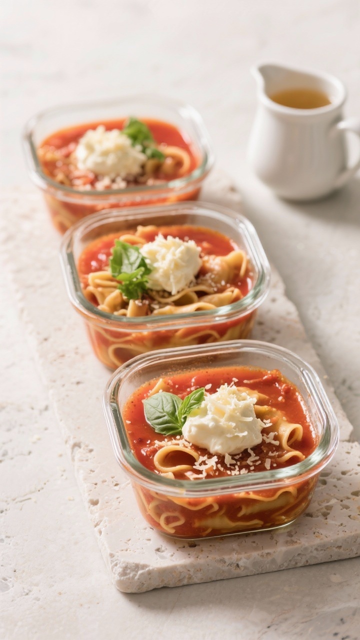 Final dish beauty: Restaurant-quality presentation of a meal-prep trio—three glass containers fill