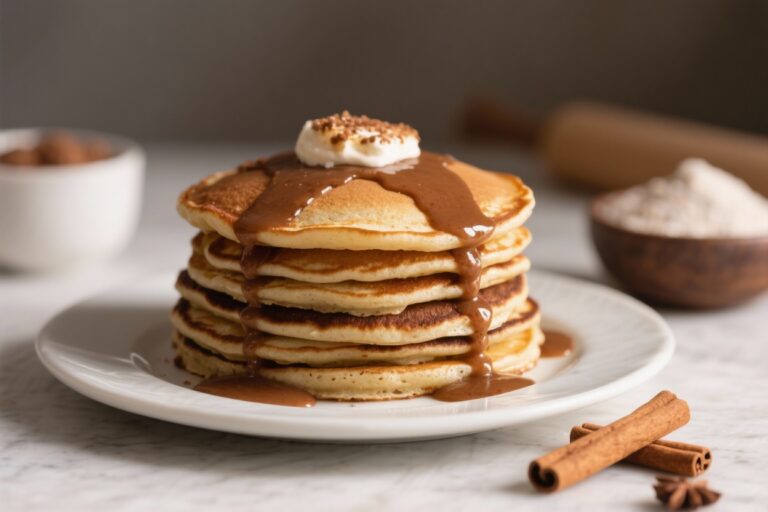 Gingerbread Protein Pancake Prep Stack – Cozy, High-Protein Breakfast You Can Make Ahead