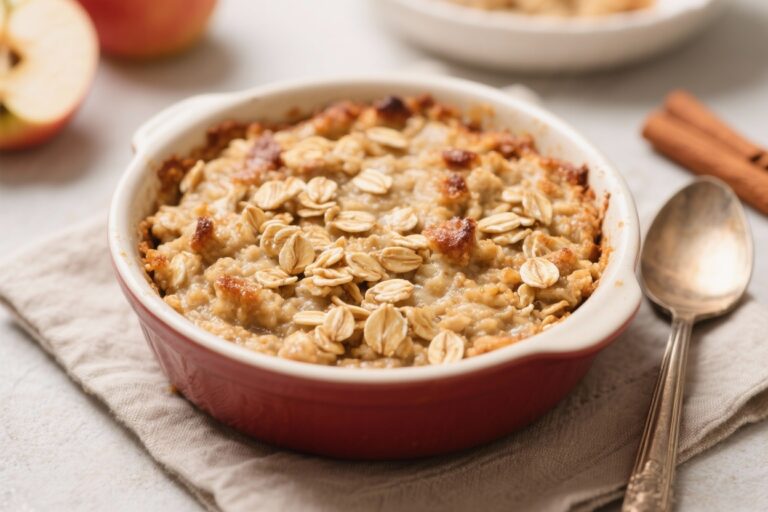 Cinnamon Apple Baked Oatmeal – Cozy, Make-Ahead Breakfast