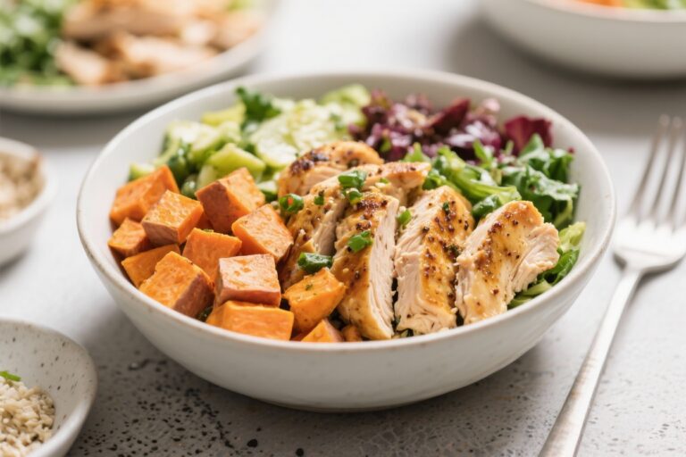 Healthy Chicken & Sweet Potato Power Bowls – A Balanced, Flavor-Packed Meal