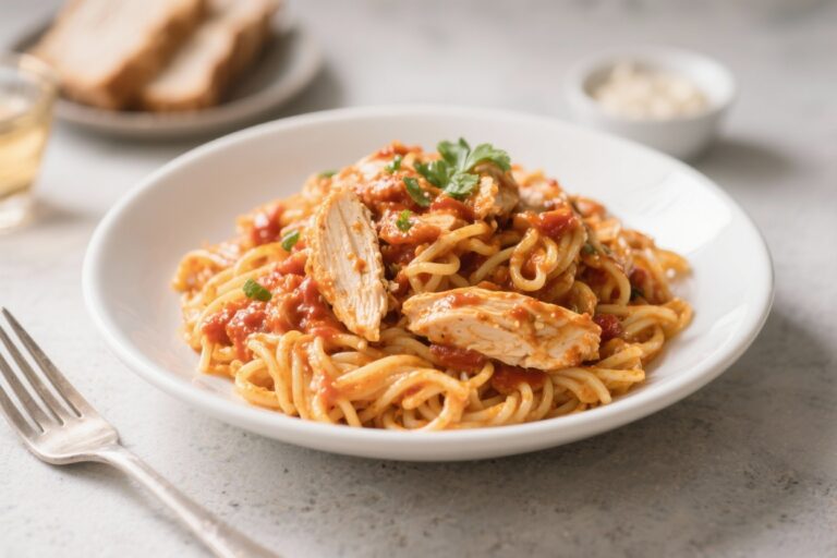 Skinny Buffalo Chicken Protein Pasta – Spicy, Creamy, and High-Protein Comfort