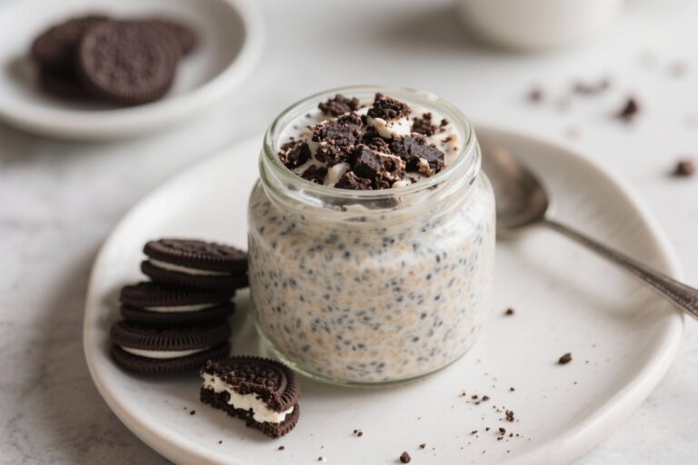 Cookies & Cream Protein Overnight Oats – A Creamy, High-Protein Breakfast