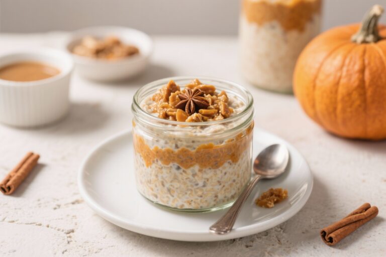 Pumpkin Pie Protein Overnight Oats – A Cozy, Make-Ahead Breakfast
