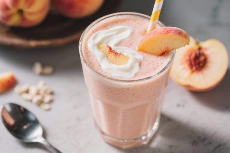 Peach Yogurt Protein Smoothie (Fresh, Creamy & High Protein)