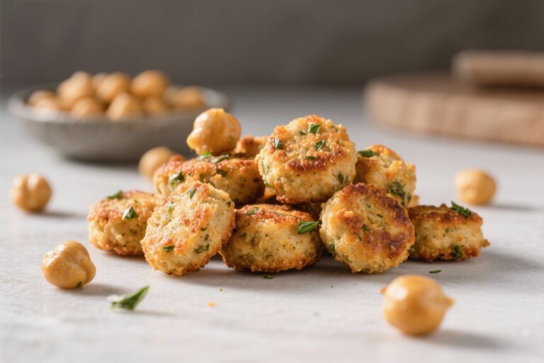 High Protein Chickpea Snack Bites (Savory & Oven-Baked) – Easy, Crunchy, Satisfying