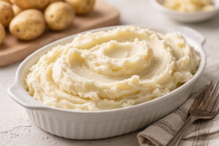 Make-Ahead Creamy Mashed Potatoes for a Crowd (Reheat Perfectly) – Easy, Fluffy, and Foolproof