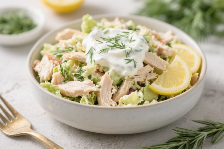 Lemon Dill Yogurt Chicken Salad (Light, Creamy & Meal-Prep Friendly)