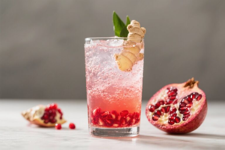 Sparkling Pomegranate Ginger Mocktail (Dry January Refresh) – Bright, Bubbly, and Easy