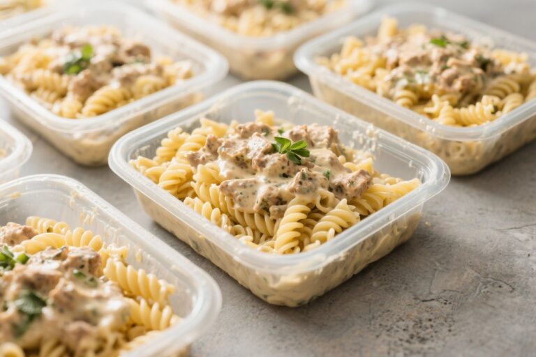 High Protein Creamy Pasta Meal Prep for Bulking (Easy Weeknight Prep) – Comfort Food That Fuels Gains
