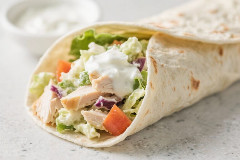 Greek Yogurt Chicken Salad Wrap (Light & Filling)