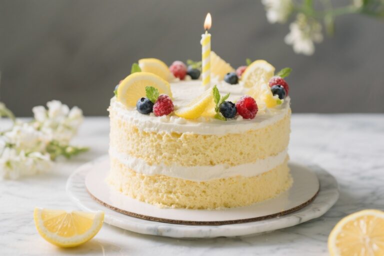 Lemon Berry Birthday Cake (Light, Fluffy & Spring Fresh)