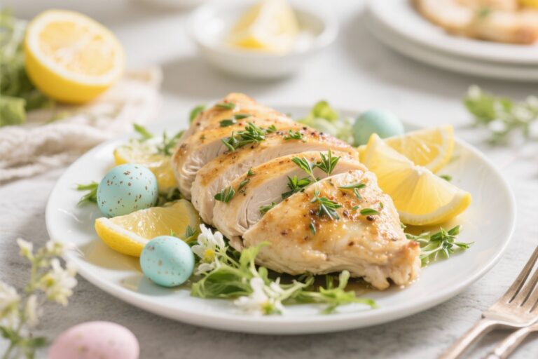 High-Protein Lemon Herb Chicken Easter Lunch (Light & Spring Fresh)