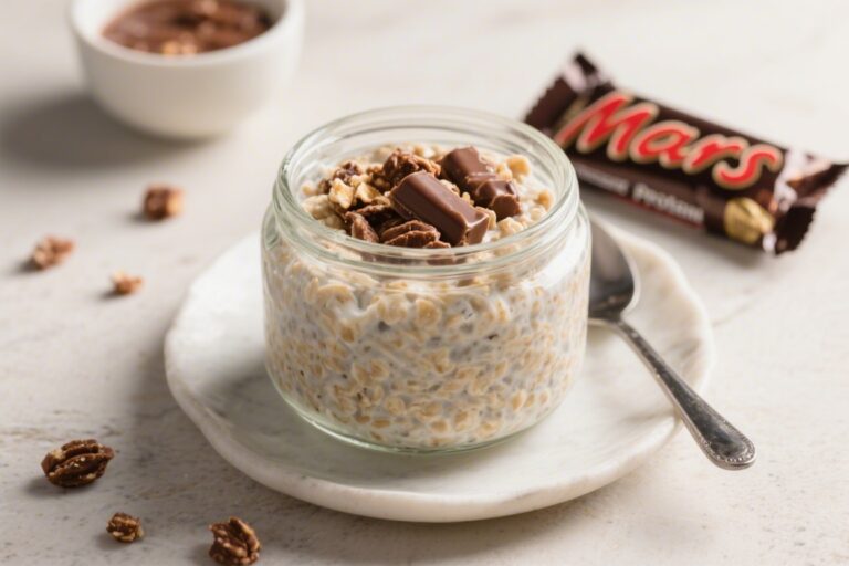 Mars Bar Protein Overnight Oats – A Chocolate-Caramel Breakfast You Can Prep Ahead