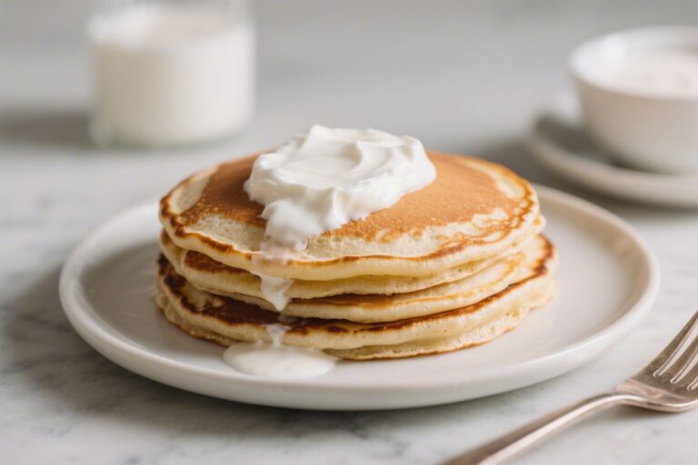 Homemade Protein Pancakes With Greek Yogurt (No Blender)