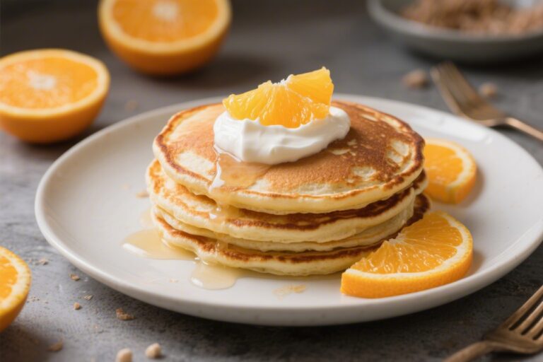 Orange Greek Yogurt Pancakes – Bright, Fluffy, and Protein-Packed