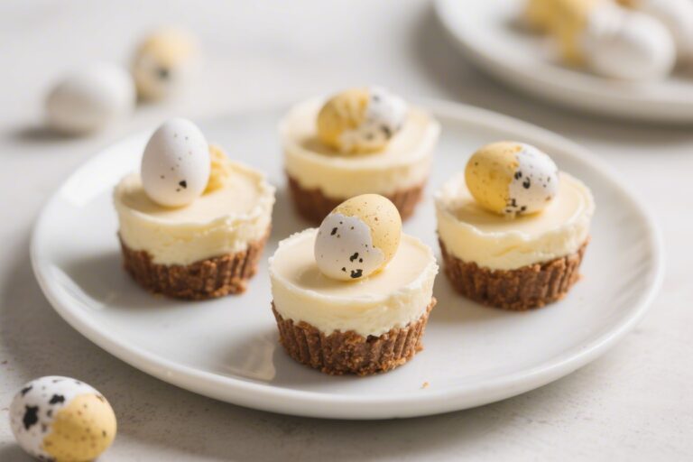 No-Bake Mini Egg Cheesecake Cups (5 Ingredients)