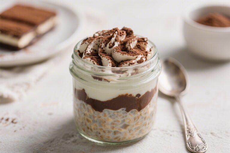 Tiramisu Protein Overnight Oats – A Cozy, Coffee-Boosted Breakfast