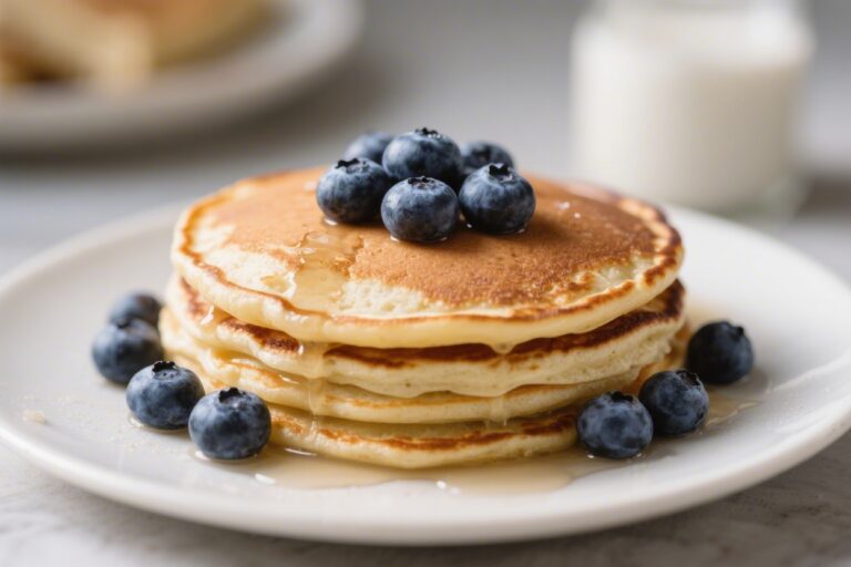 High-Protein Blueberry Pancakes (Under 400 Calories)