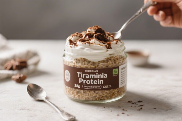 Tiramisu Protein Overnight Oats (Creamy, Coffee-Soaked & 28g Protein)