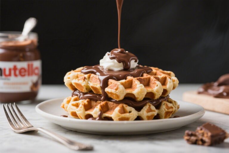 Nutella Protein Waffles (Actually Filling) – Crispy, Chocolatey, and Satisfying
