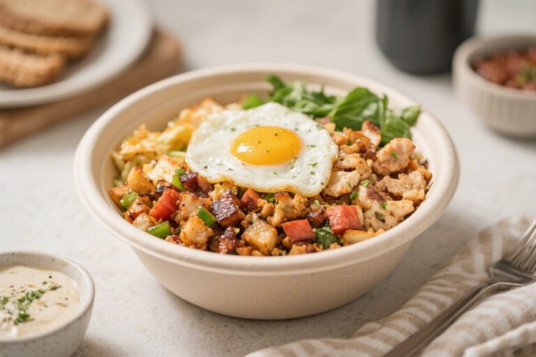 High Protein Breakfast Hash Bowl (Under 400 Calories & Meal Prep Friendly)