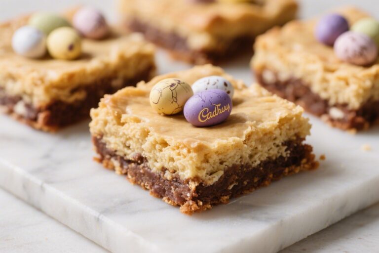 Gluten Free Cadbury Mini Egg Blondies – Soft, Chewy, and Festive