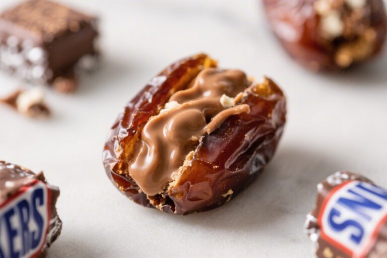 Snickers Stuffed Dates (Healthy Candy Hack)