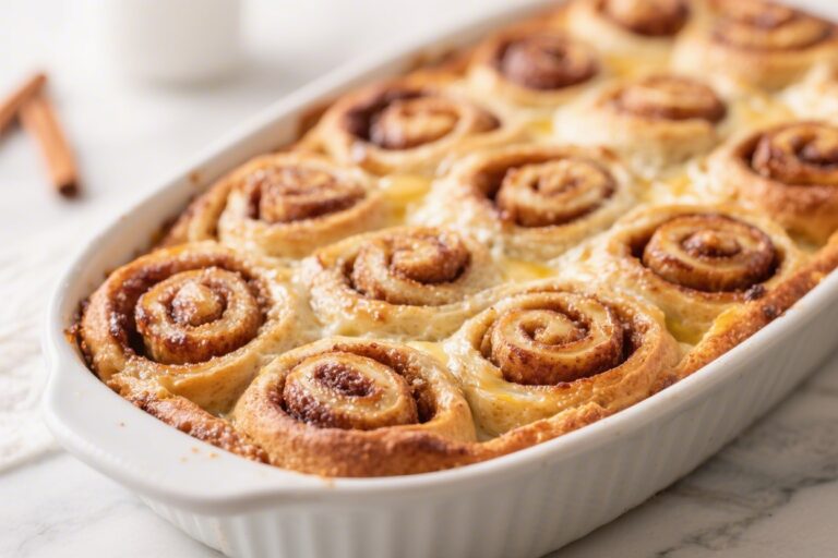 Cinnamon Roll Protein Breakfast Bake – A Cozy, High-Protein Morning Treat