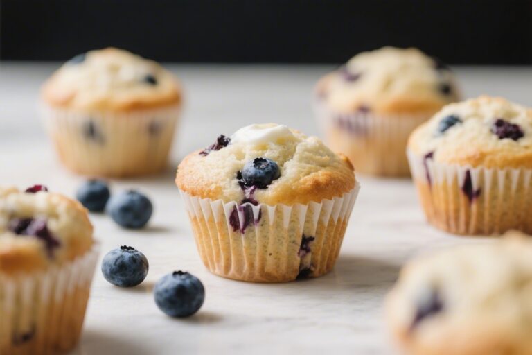 Soft Blueberry Greek Yogurt Muffins – Tender, Moist, and Easy