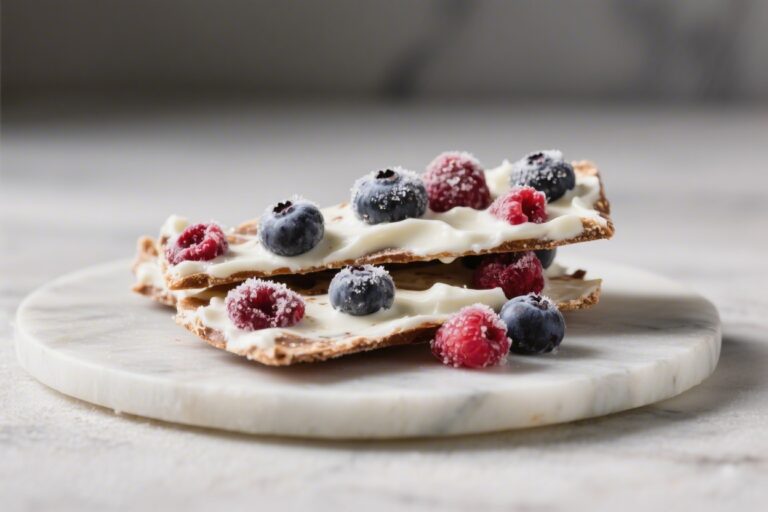Frozen Berry Greek Yogurt Bark – A Cool, Easy Snack
