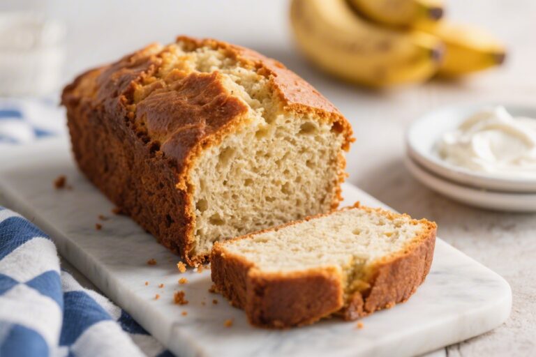 Fluffy Greek Yogurt Banana Bread – Soft, Moist, and Easy