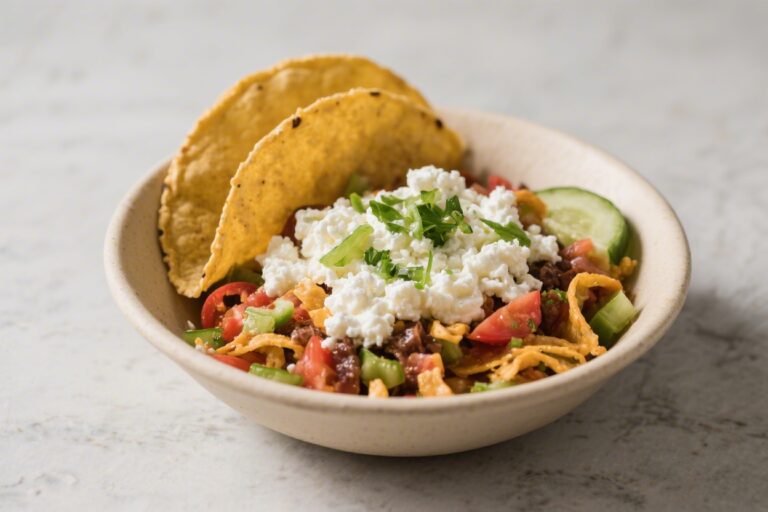 Cottage Cheese Taco Bowl (30g Protein, Low Carb Option)