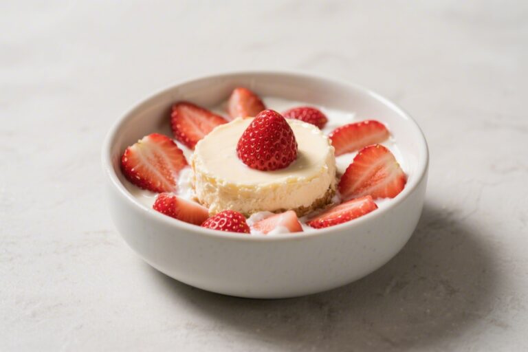 Strawberry Cheesecake Greek Yogurt Bowl – A Creamy, Fresh, No-Bake Treat