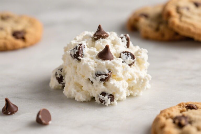 Cottage Cheese Chocolate Chip Cookie Dough (Edible, High Protein)
