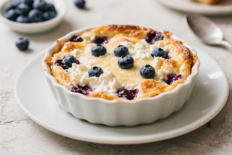 Blueberry Cottage Cheese Breakfast Bake – A Cozy, Protein-Packed Start