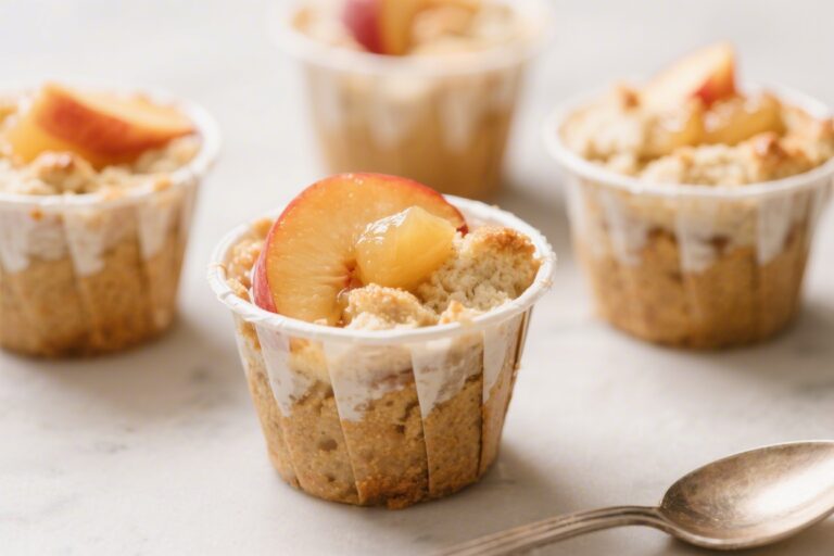 High Protein Peach Cobbler Cups (Summer Fresh & Meal Prep Friendly)