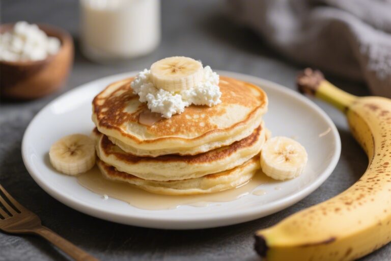 Thick Cottage Cheese Banana Pancakes – Fluffy, Protein-Packed Breakfast
