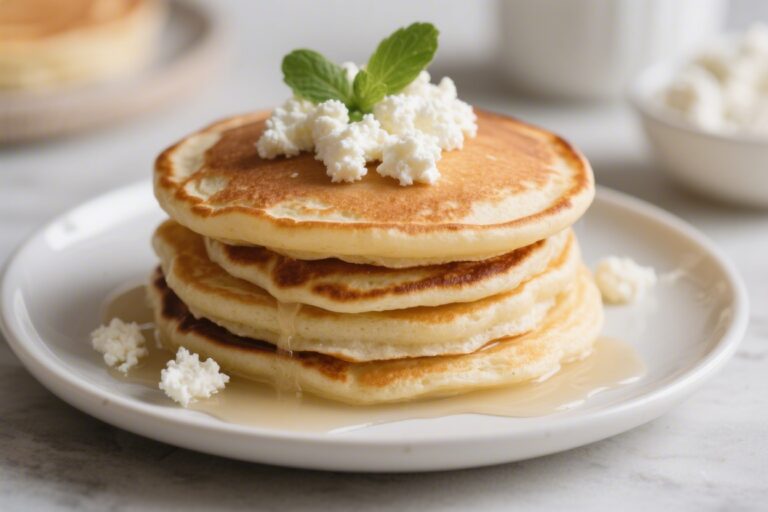 Fluffy Cottage Cheese Protein Pancakes – Easy, High-Protein Breakfast