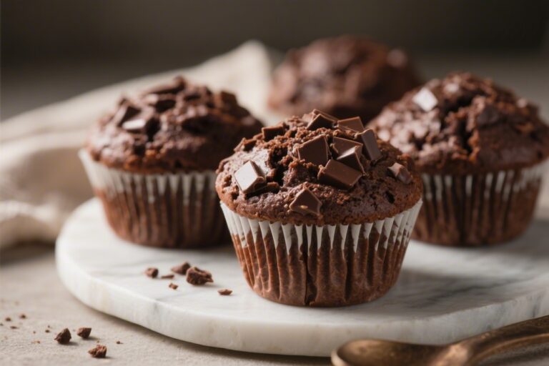Double Chocolate Protein Muffins – Rich, Moist, and Satisfying